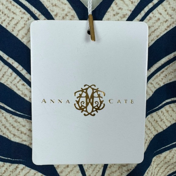 Anna Cate Tilly Dress In Azure NWT Sz M Sleeveless Geometric Cotton Mini - Picture 4 of 8